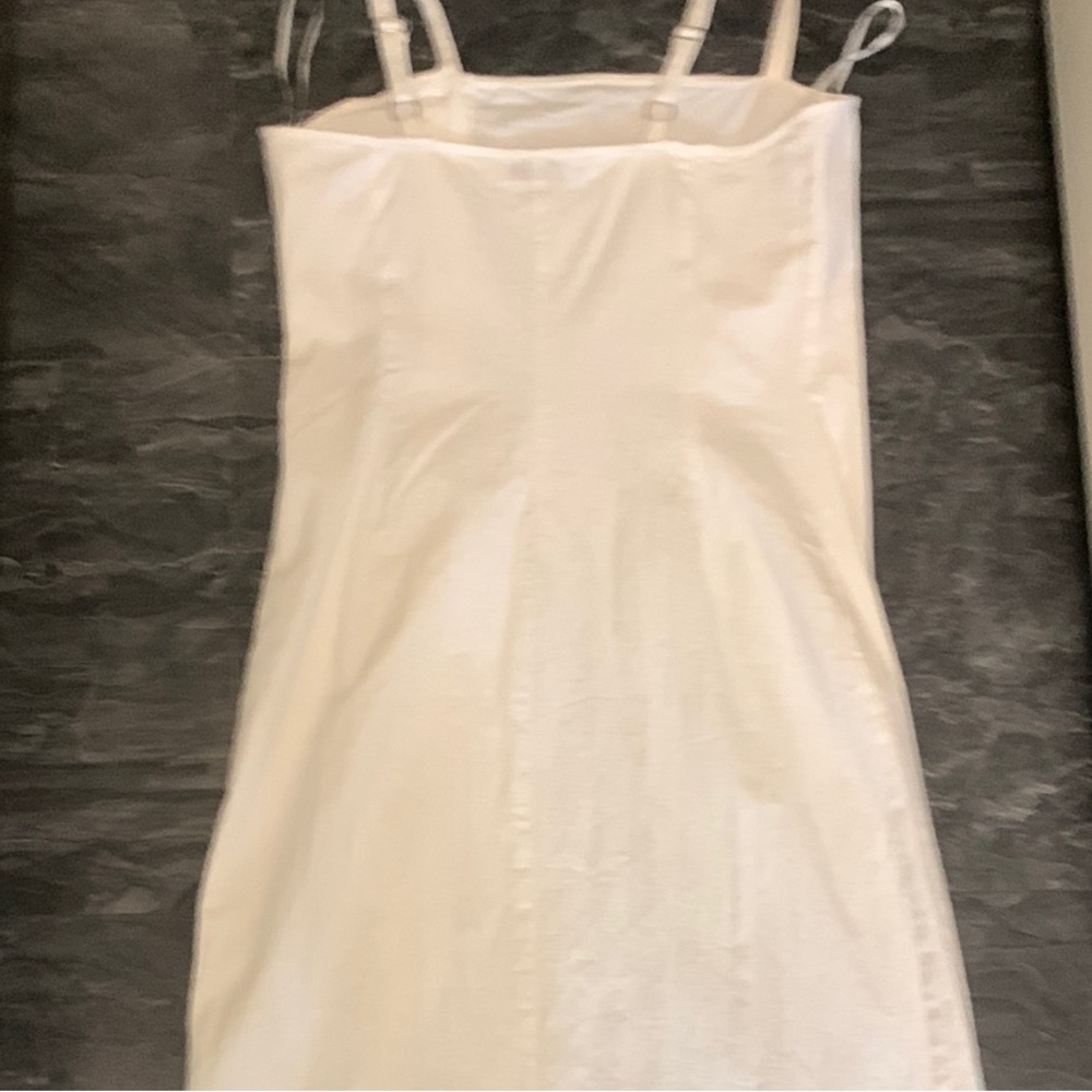 Cream Buttoned Spaghetti Strap Midi Sundress - Picture 5 of 7